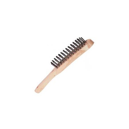 Cepillo Metalico Mango Madera, 3 Hileras