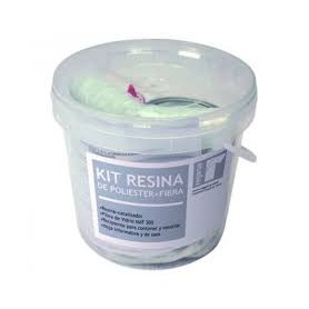 Kit de resina de resina de poliester + fibra 1kgs