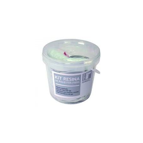 Kit de resina de resina de poliester + fibra 1kgs